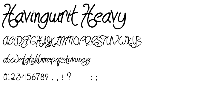 HavingWrit Heavy font